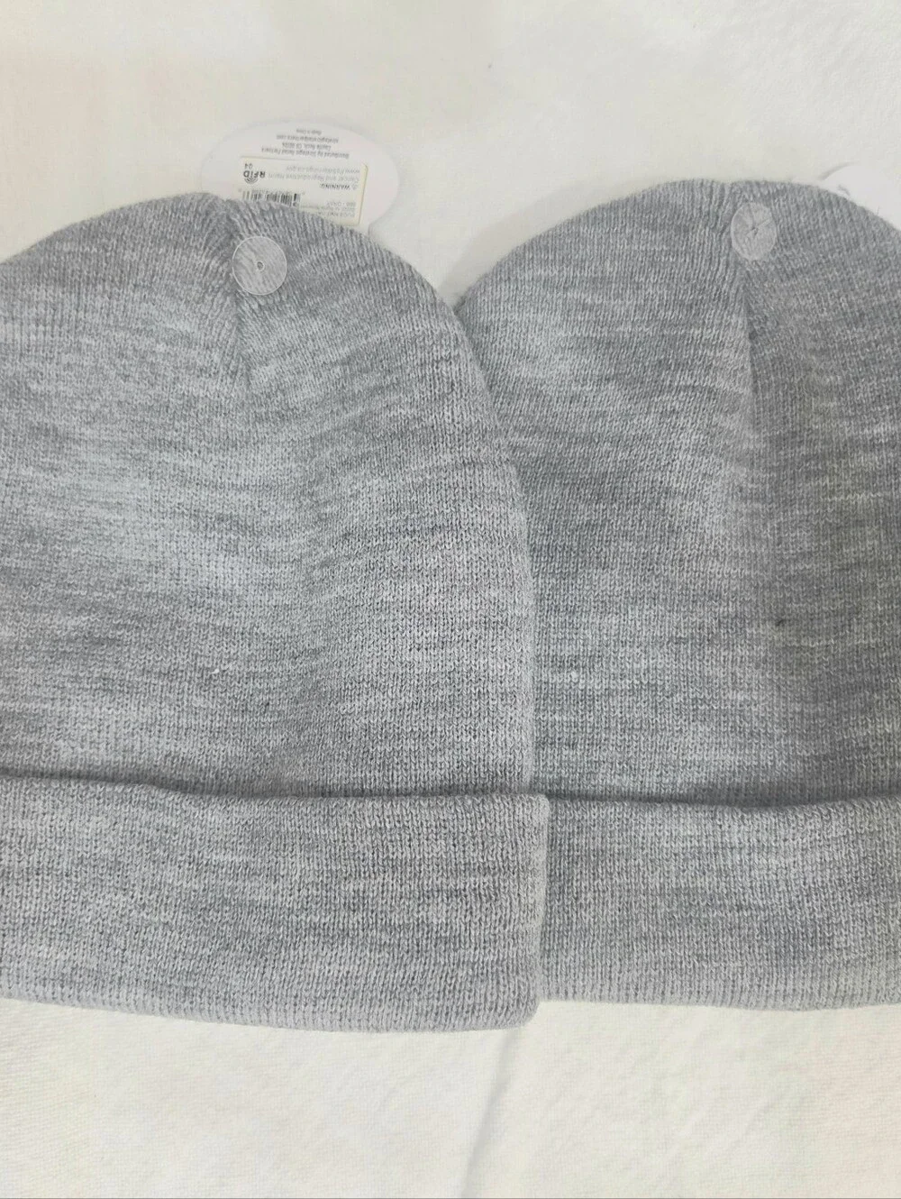 Gray Knit Beanie Hat - 2 Pack